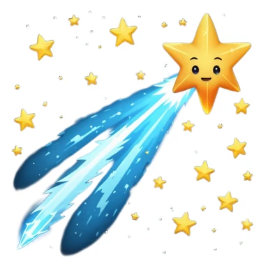 Asteriod emoji make it Falling like a shooting star sticker