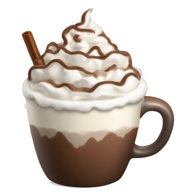 hot chocolate with whipped cream sticker