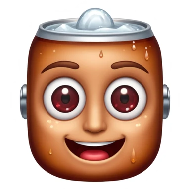 Make me a emoji like the star eyes emoji but instead of stars it’s Dr Pepper sticker
