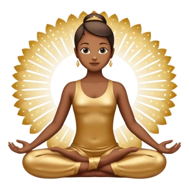 silhouette in lotus pose with sparkles sticker
