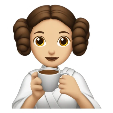 princess leia with a coffee sticker
