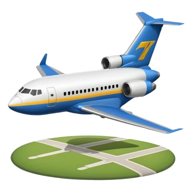 Boeing-727 landing sticker