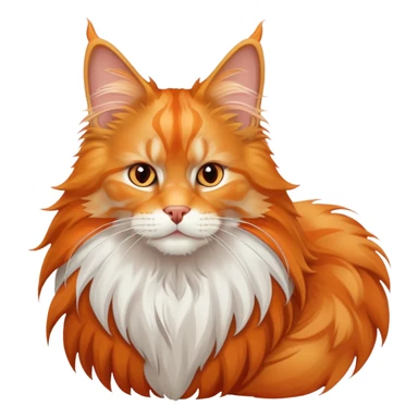 Orange Maine-coon sticker
