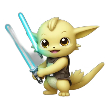 Pokémon with lightsaber sticker