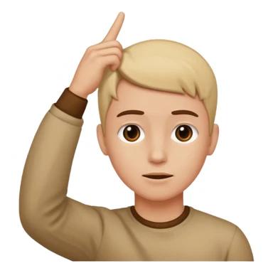 Como el segundo pero con la otra mano se señale la cabeza sticker