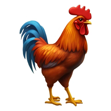 Red rooster sticker