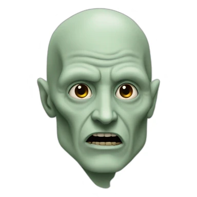 Voldemort with a nose sticker
