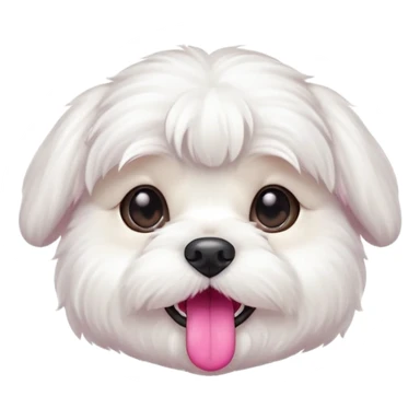 dog white maltesse sticker