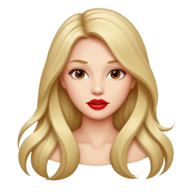 Hot girl with long hair sticker