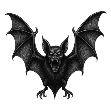 Halloween bat, make scary position, remove background   sticker