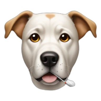 dog with a needle in his nose sticker