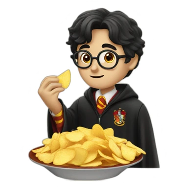 Harry potter eating chips and salsa sticker