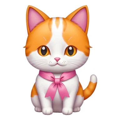 Cat wearing ribbon  sticker