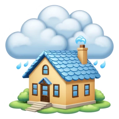 house made of clouds material  sticker