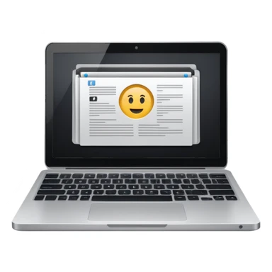 Research paper being typed on a laptop  (laptop only)  sticker