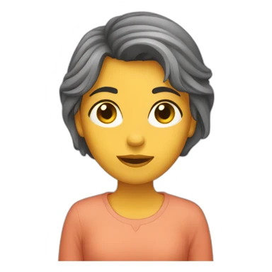 Cara femenina expresando sueño sticker