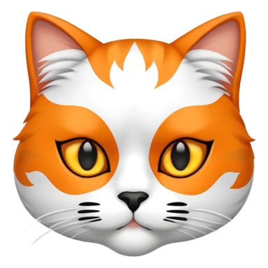 calico cat with white mask sticker