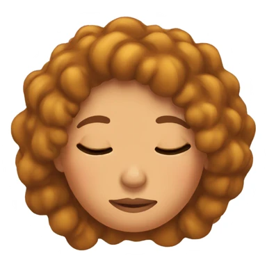 Curry hair sleeping Woman sticker
