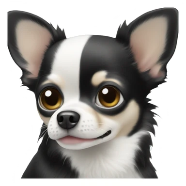A black and white Chihuahua  sticker