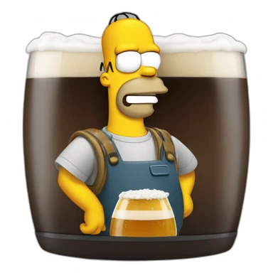 Homer beer sticker