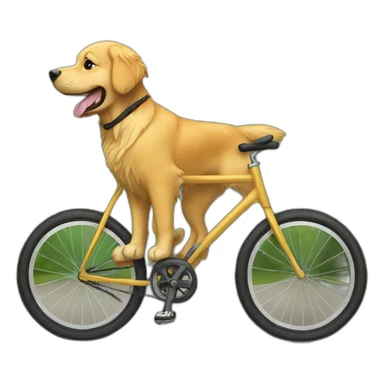 golden retriever cycling sticker