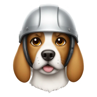 dog wearing a helmet  sticker
