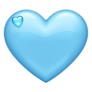 light sky blue heart with blingbling effect sticker