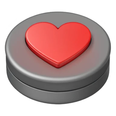Minimalist pause button with a tiny heart above. Symbol of taking a mindful break. sticker