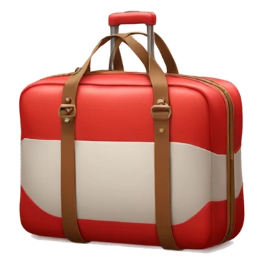 Travel bag with a red background sticker