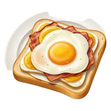 Egg and bacon toast sticker
