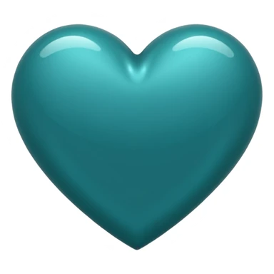 Deep teal heart sticker