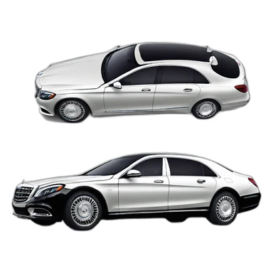 Mercedes maybach two color profile view sticker