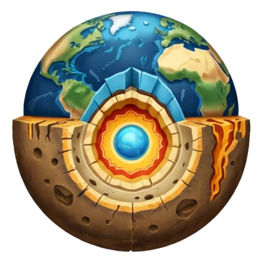 Geography cross section sticker