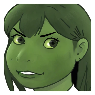 Girl with dark mullet sticker