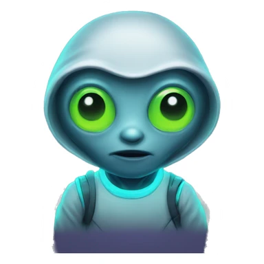 Cute neon alien  sticker