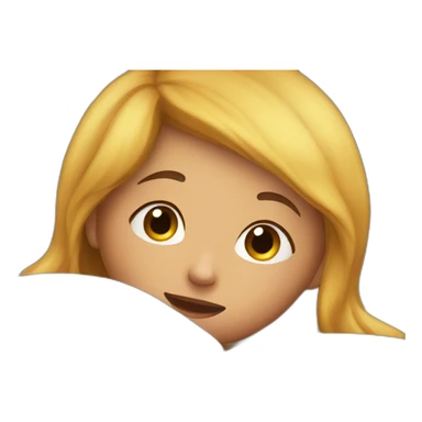 A girl waking up sticker