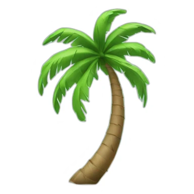 Palm tree breaking in half because of the wind sticker