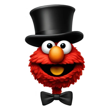 Elmo in a top hat sticker