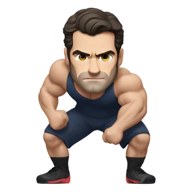 Henry Cavill lifting weights  sticker