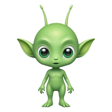 Cute full bodied alien sticker