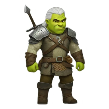 Shrek ans Geralt sticker