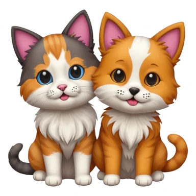 cats and dogs sticker