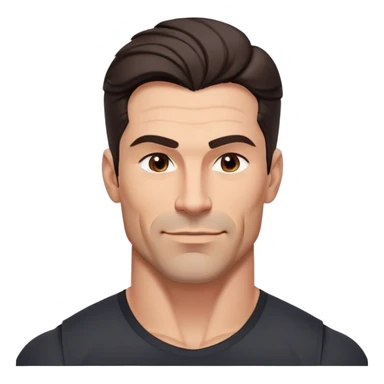 Muscular buff man in his 40s with youthful appearance, light brown skin, elongated face, defined jawline, attractive smirk, medium dark eyes, arched eyebrows, straight nose, strong broad shoulders, medium wavy dark hair with modern style, wearing a black buttoned-up shirt sticker