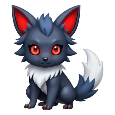 Cool Cute Kawaii Absol-Zorua-Umbreon-Pokemon-fakemon-hybrid-animal Full Body  sticker