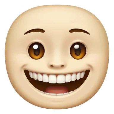 Face with only bottom teeth showing  sticker