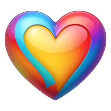 Cœur multicolore  sticker