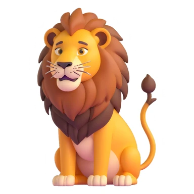 flirtatious lion looking sideways with suggestive expression sticker