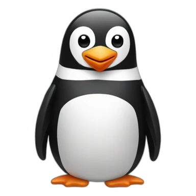 Penguin with horizontal tiger stripes sticker