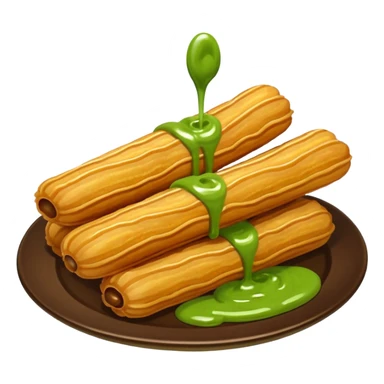 churros and matcha sauce sticker