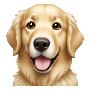 golden retriever coconut green sticker